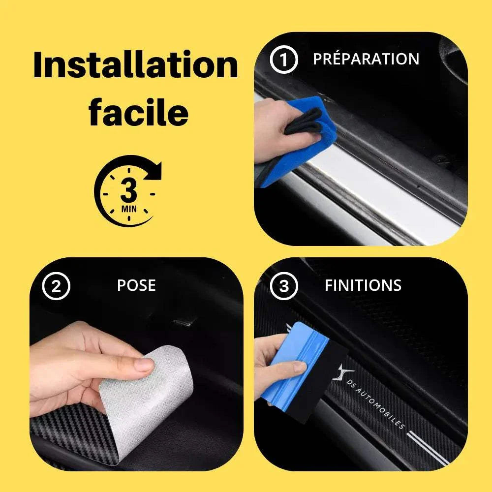 8 Pièces Protecteur Poignée Porte Voiture DS 3 Crossback DS7 DS4 DS3 DS Spirit - Bande Protection Portière