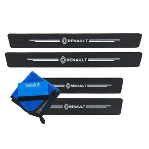 Protection seuil de porte logo renault voiture microfibre raclette