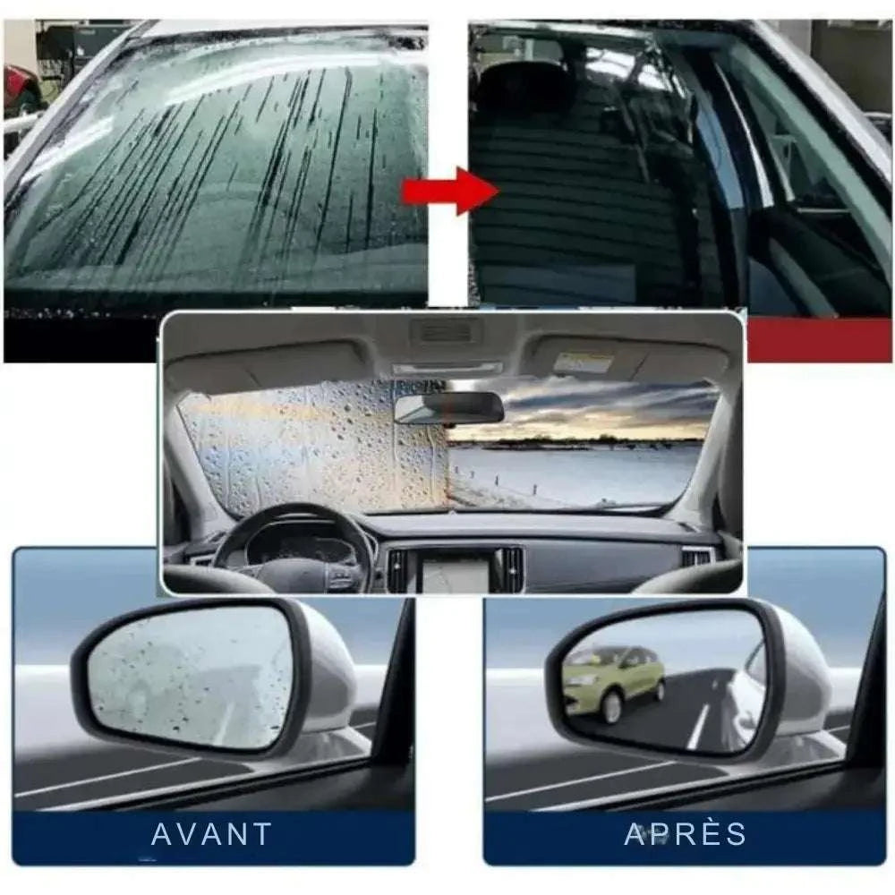 Spray Anti-Pluie Pare-Brise Voiture Exemple d'utilisation