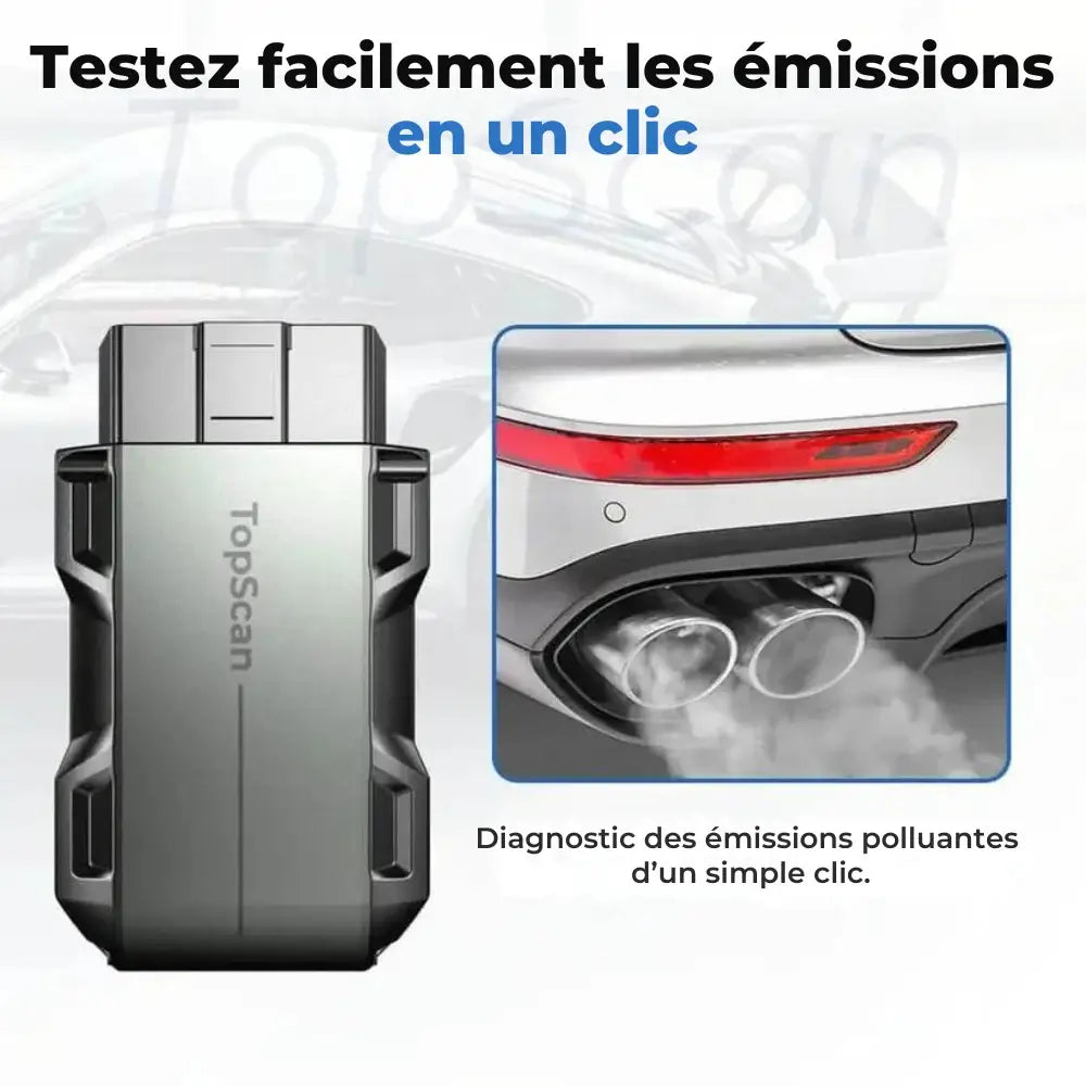 Test emissions pollution diagnostic boitier