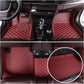 Tapis voiture Luxmium avant arrière coffre rouge foncé