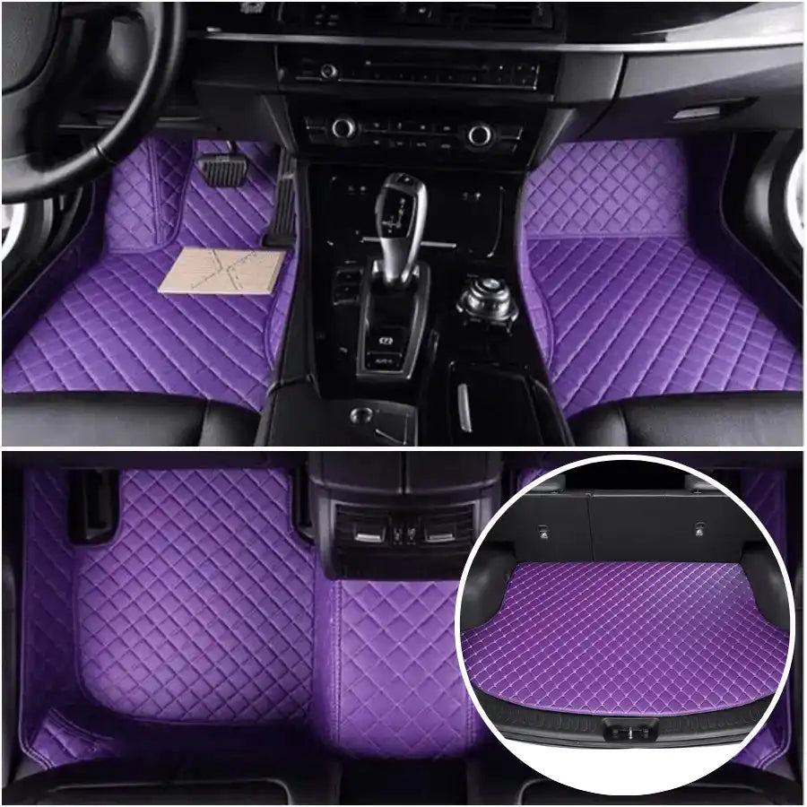 Tapis voiture Luxmium avant arrière coffre violet