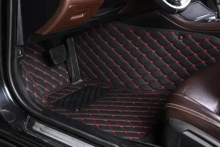 Tapis voiture Luxmium avant noir et rouge