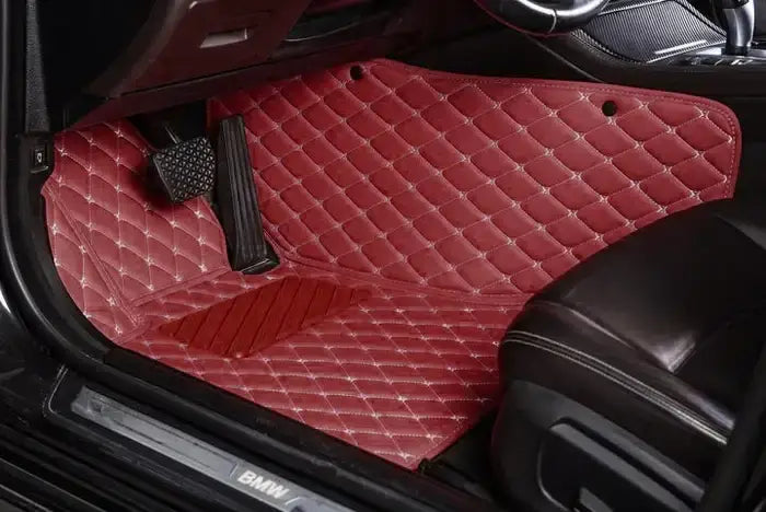 Tapis voiture Luxmium avant rouge foncé