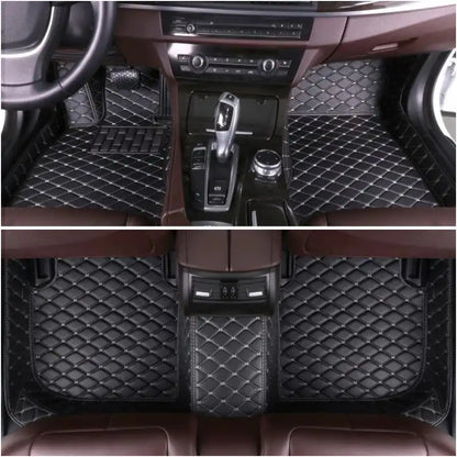 Tapis voiture sur mesure Luxmium noir et blanc