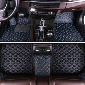 Tapis voiture sur mesure Luxmium noir et bleu