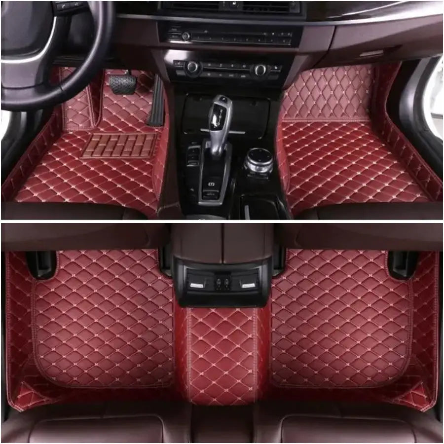 Tapis voiture Luxmium sur-mesure rouge foncé