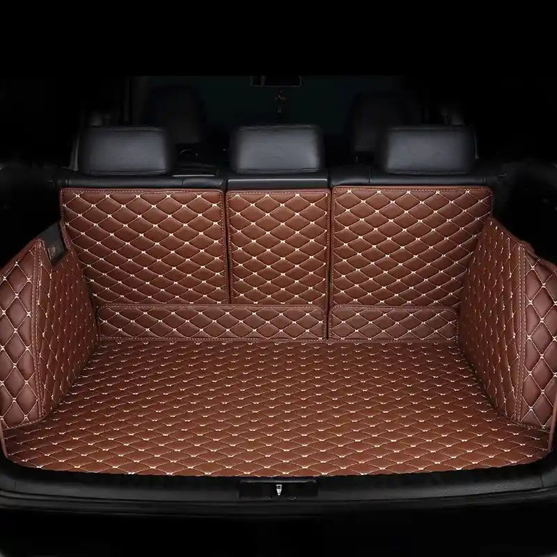 Tapis voiture Luxmium coffre intégral marron