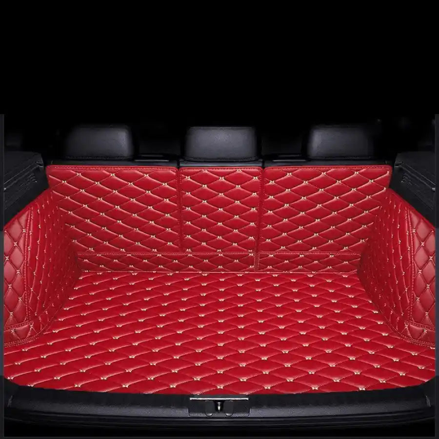 Tapis voiture Luxmium coffre intégral rouge