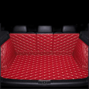 Tapis voiture Luxmium coffre intégral rouge