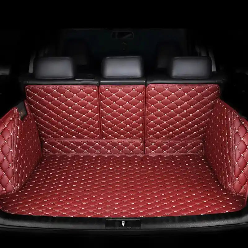 Tapis voiture Luxmium coffre intégral rouge foncé