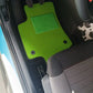 tapis personnalisable avant voiture racstars vert