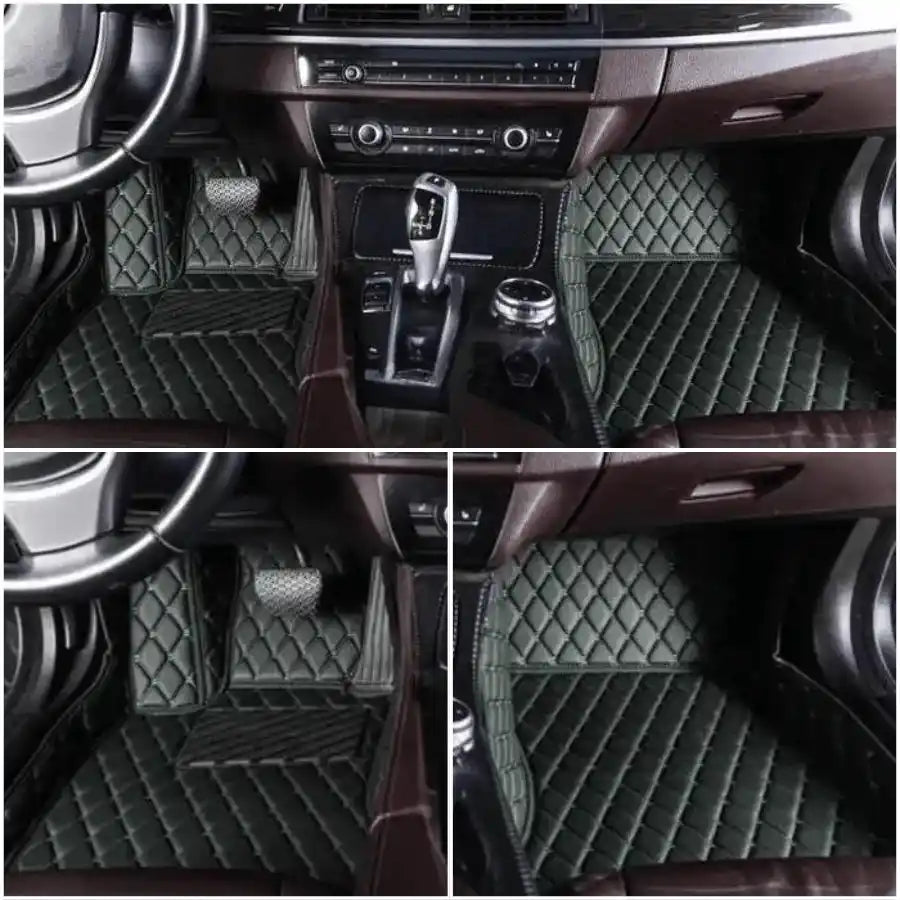 Tapis Luxmium voiture passager conducteur noir et vert