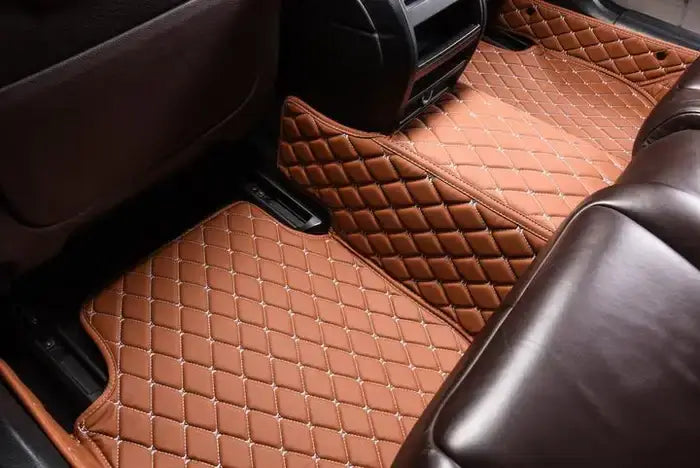 Tapis voiture Luxmium arrière marron et blanc