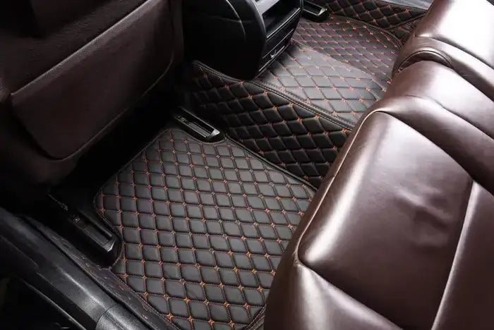 Tapis voiture Luxmium arrière noir et orange