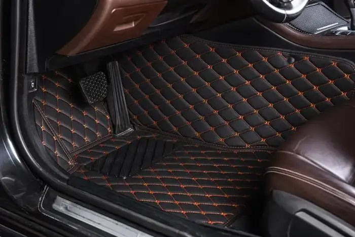 Tapis voiture Luxmium avant noir et orange