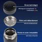 Détails d’un thermos café inox avec écran LED, filtre anti-éclaboussure et parois étanches