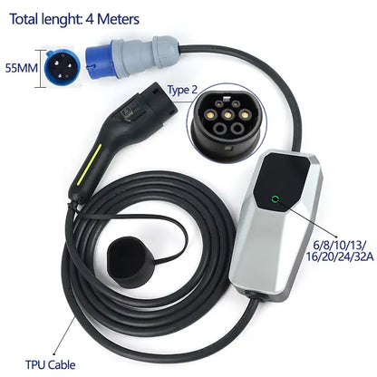 Type 2 32A 7kW 4m monophasé Andaiic