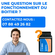 support connexion dongle prise obd tableau de bord