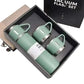 Coffret thermos de voyage de 500ml avec 3 tasses vert