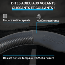 couvre volant simili cuir Ford luxe interieur design sportif