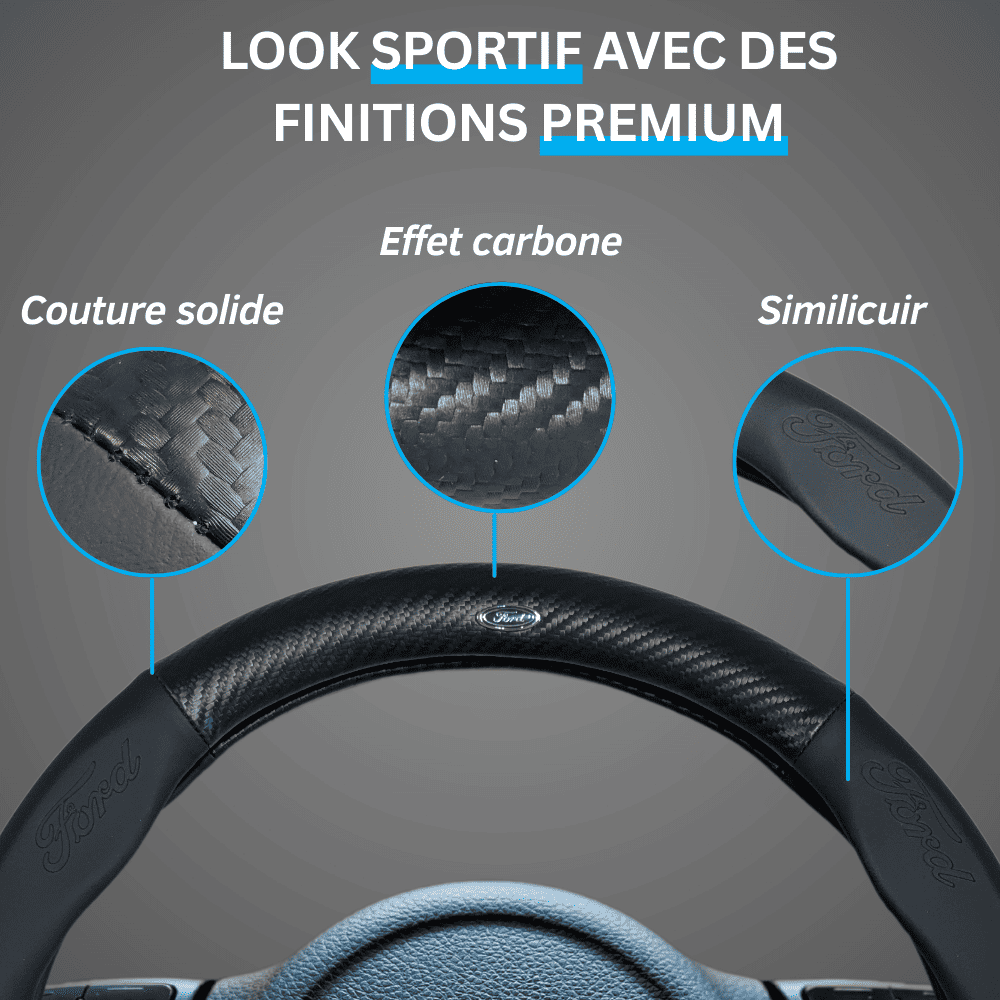 couvre volant rond Ford confort conduite diametre 38 centimetres