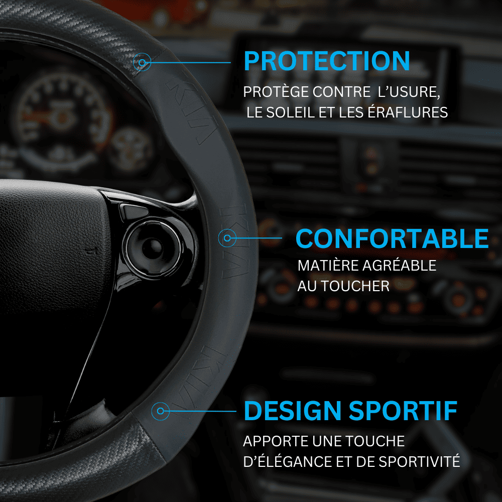 Protection volant Kia 3 antiderapant durable