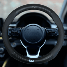 Couvre volant en fibre de carbone Kia noir 