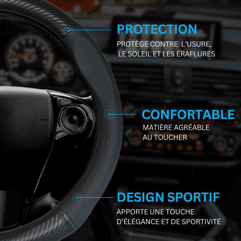 Protection volant Mazda 3 antiderapant durable mx3 CX3 CX5