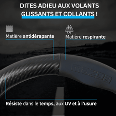 couvre volant simili cuir Mazda luxe interieur design sportif