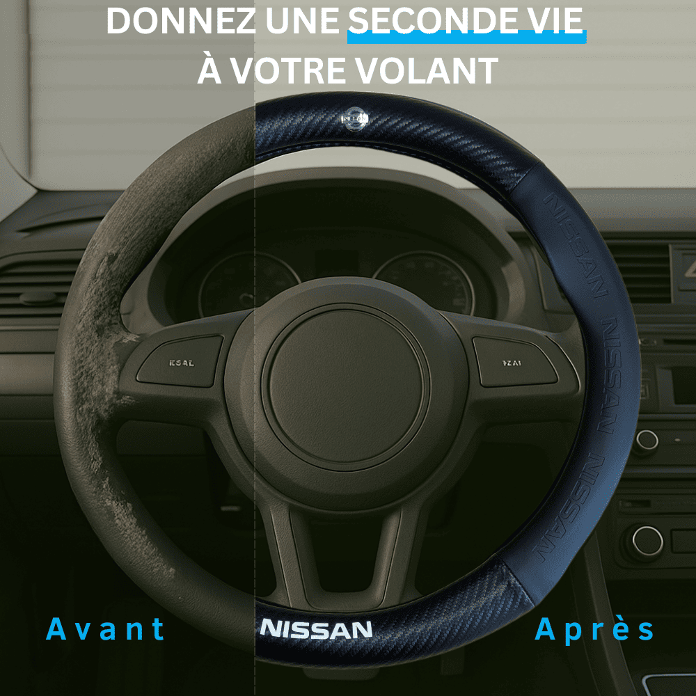 Couvre volant Nissan en fibre de carbone