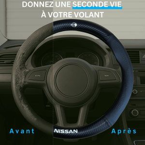 Couvre volant Nissan en fibre de carbone