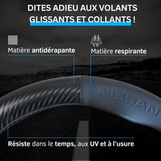 Couvre volant Nissan en fibre de carbone
