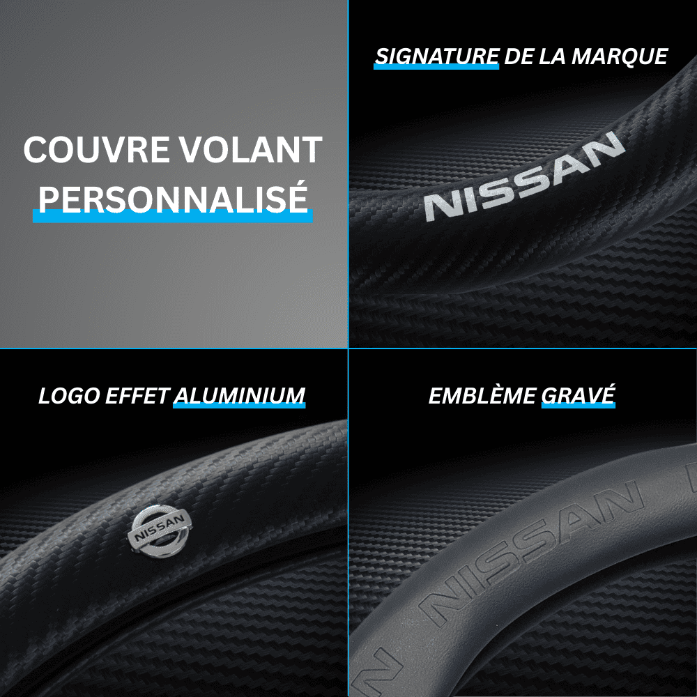 Couvre volant Nissan en fibre de carbone