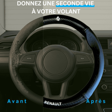 Couvre volant Renault en fibre de carbone