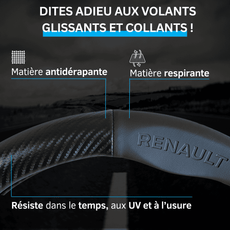 Couvre volant Renault en fibre de carbone