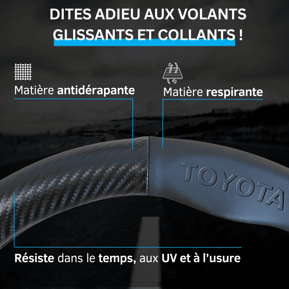 Couvre volant Toyota en fibre de carbone