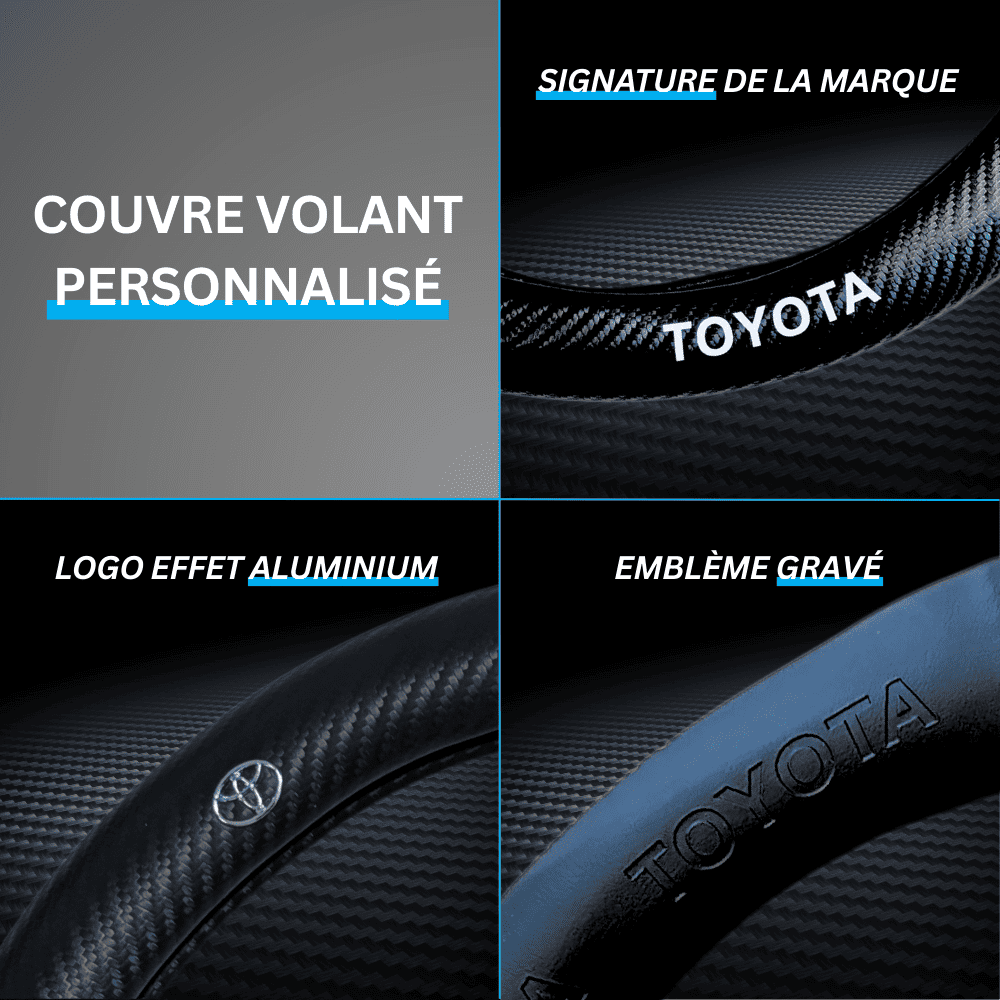 Couvre volant Toyota en fibre de carbone