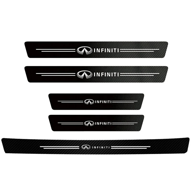 CPO-Protection 5Pcs Car Door Sill anti Scratch Protector Stickers for Infiniti Q50 G37 FX30 FX35 Q60 QX50 M37 ESQ JX35 QX70 Q30 FX50 Q70