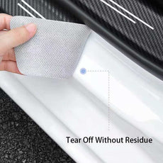 GR Sport Carbon Fiber Car Door Threshold Sill Protector for Toyota GR Sport Gazoo Racing C-HR RAV4 Mirai Avensis Prado Prius Car