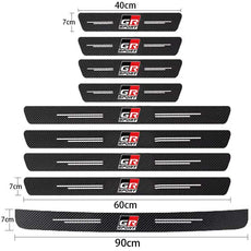 GR Sport Carbon Fiber Car Door Threshold Sill Protector for Toyota GR Sport Gazoo Racing C-HR RAV4 Mirai Avensis Prado Prius Car