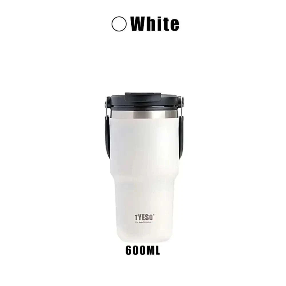 Tasse à café portable blanche de 600ml