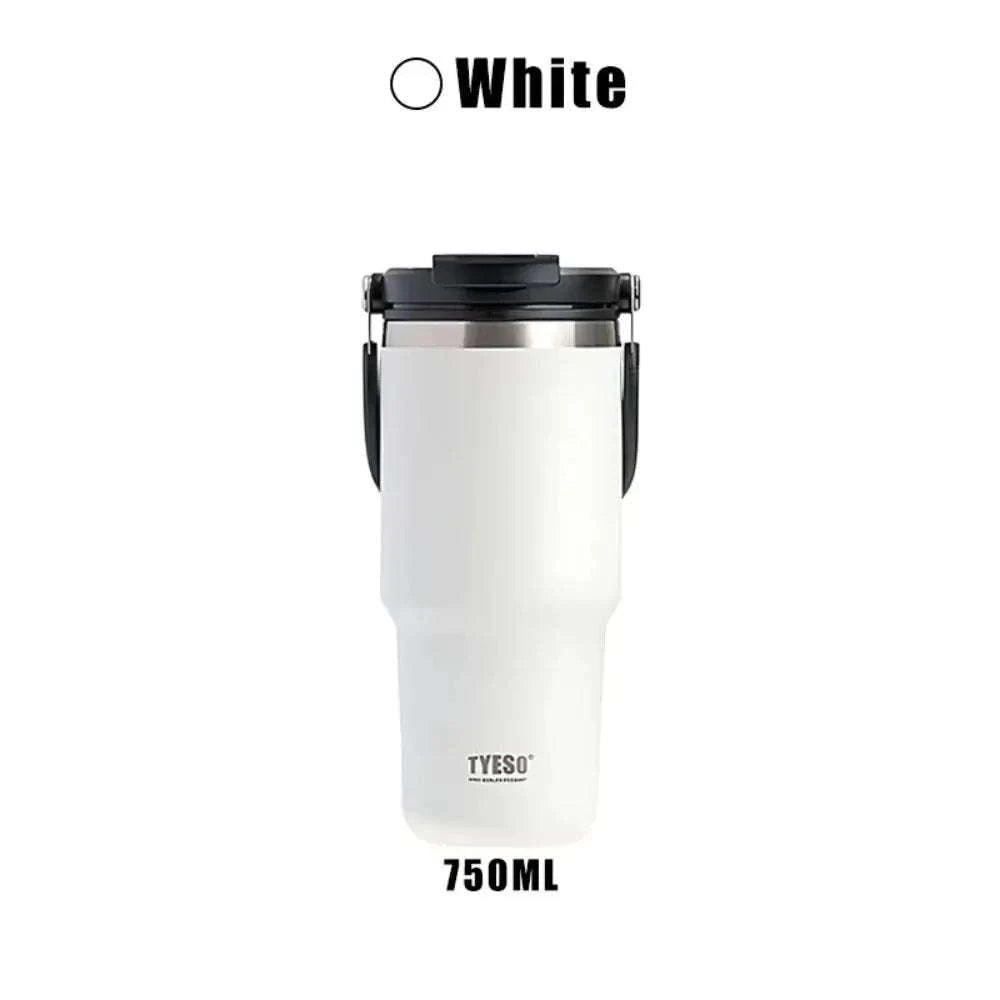 Tasse à café portable blanche de 750ml