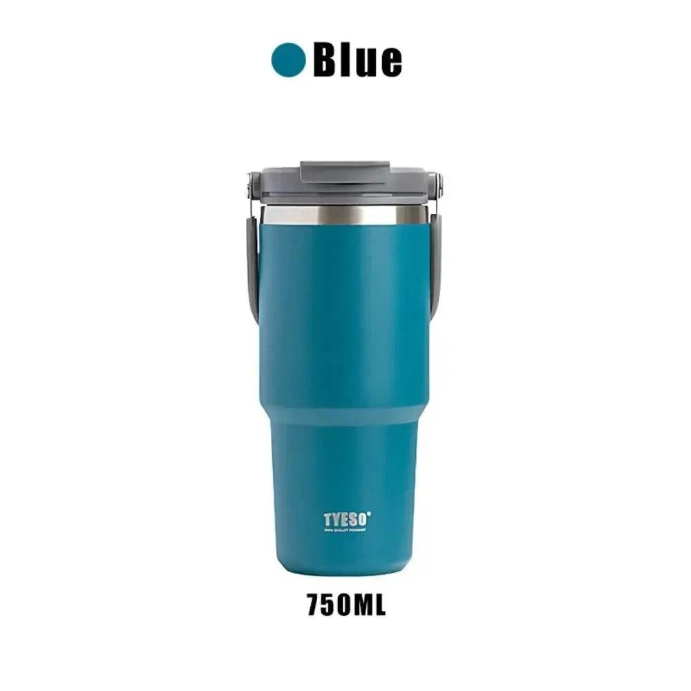 Tasse à café portable bleue de 750ml