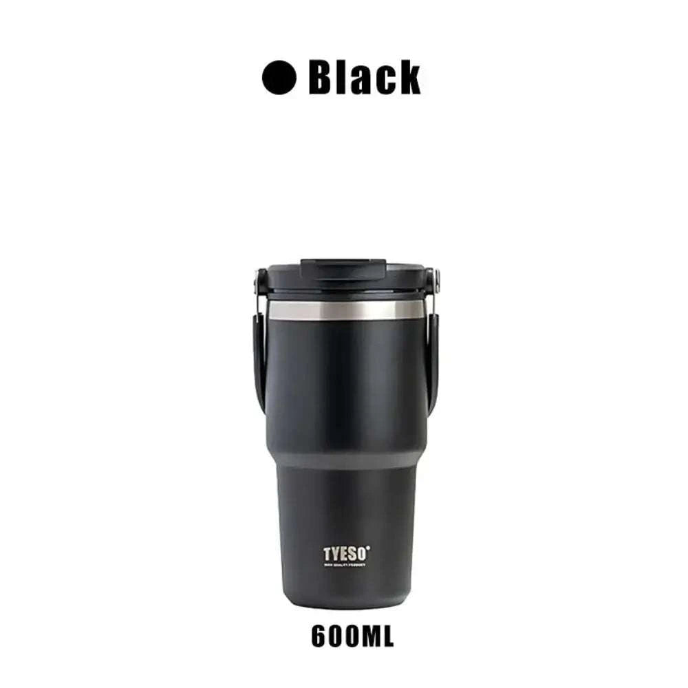 Tasse à café portable noire de 600ml