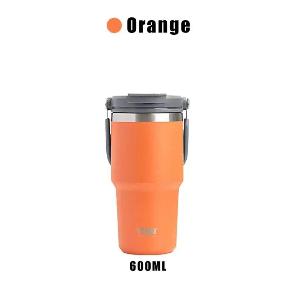 Tasse à café portable orange de 600ml