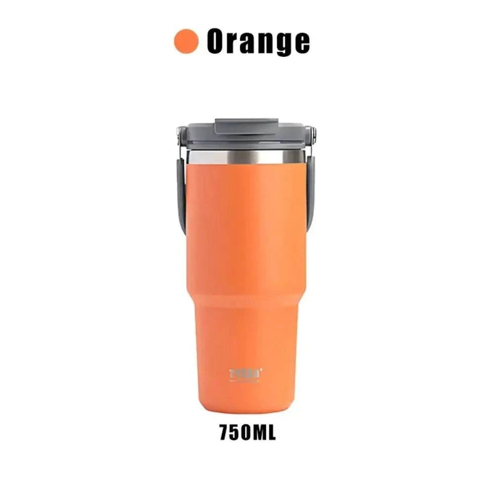 Tasse à café portable orange de 750ml