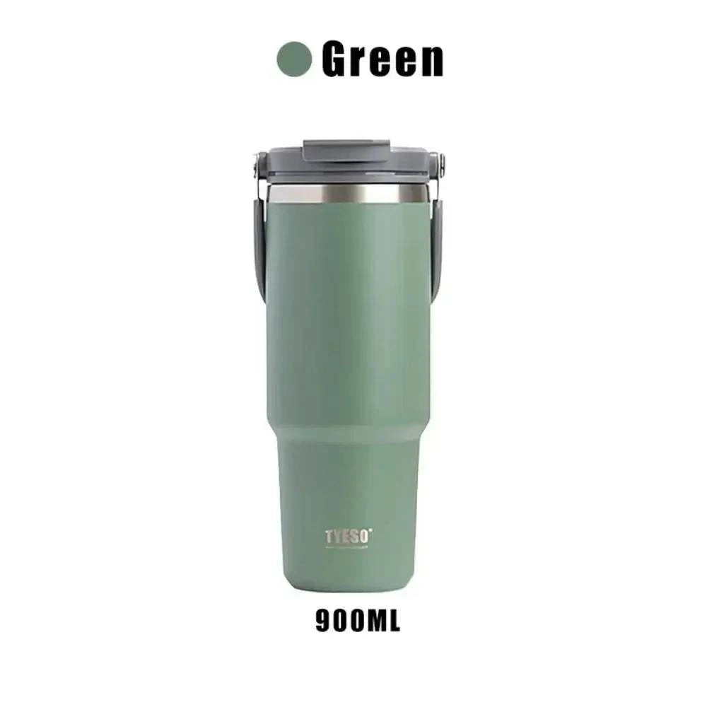 Tasse à café portable verte de 900ml