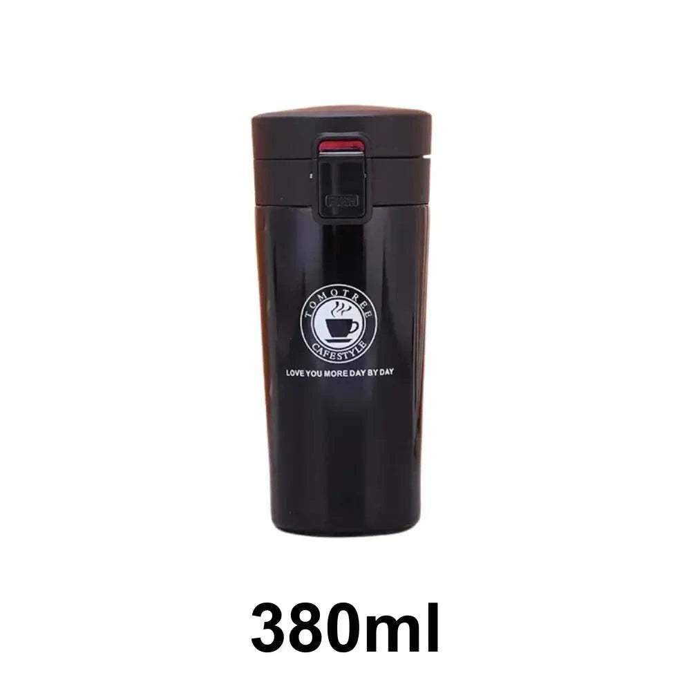 Thermos de voyage double paroi noir 380ml